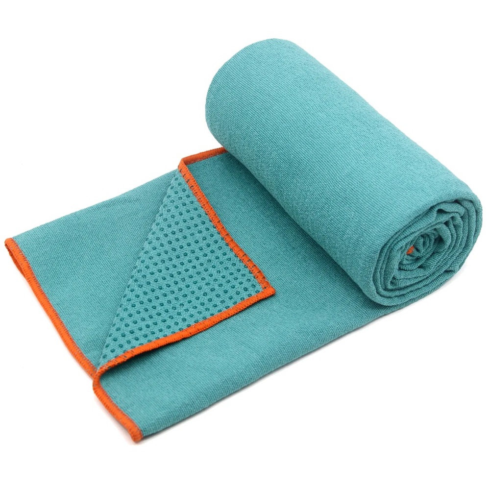 Eunzel Hot Yoga Towel – Aqua/Teal (72” x 24”) – 100% Microfiber, No Carry Bag